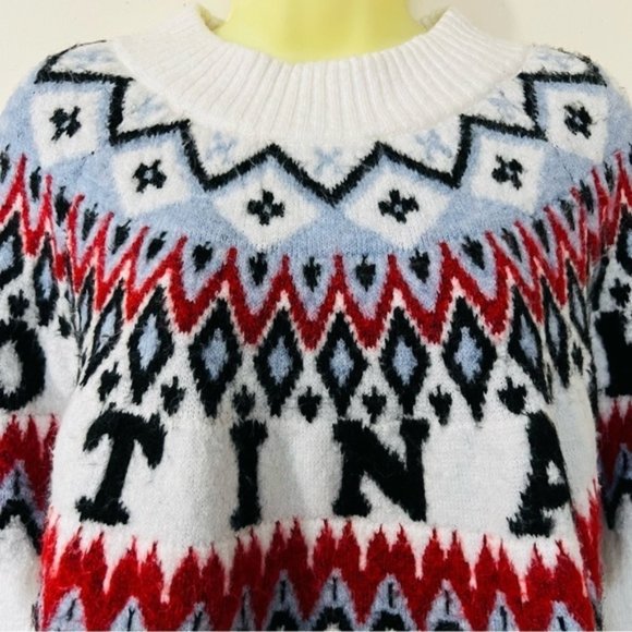 VINTAGE Fair isle Icelandic-Chunky-hand-knitted-White-Winter-Fisherman S… - Picture 4 of 6